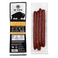 ICON Meats Bison & Pork Sticks - 4 oz - 4 Pack