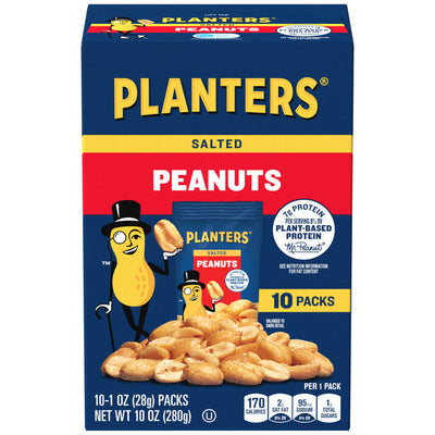 Cacahuètes salées Planters 10-Pack, 0,62 LB