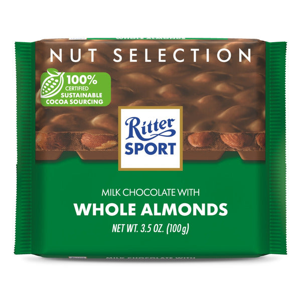 Ritter Sport Milk Chocolate with Crunchy Whole Almonds