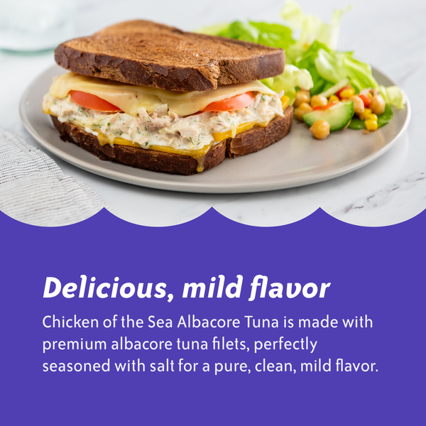Thon Albacore Pêché en Mer de Chicken of the Sea dans un Sachet d'Eau de Source