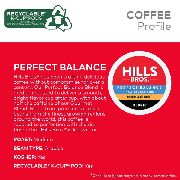 Hills Bros. Premium Arabica Medium Roast K-Cup Pods