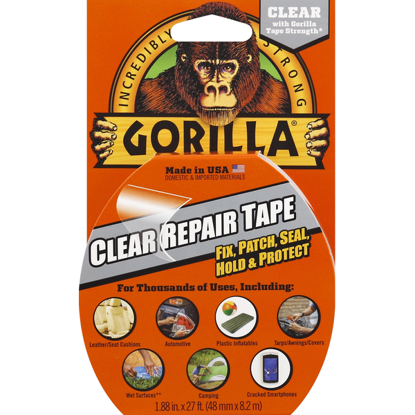 Cinta de Reparación Transparente Gorilla - Versátil y Duradera