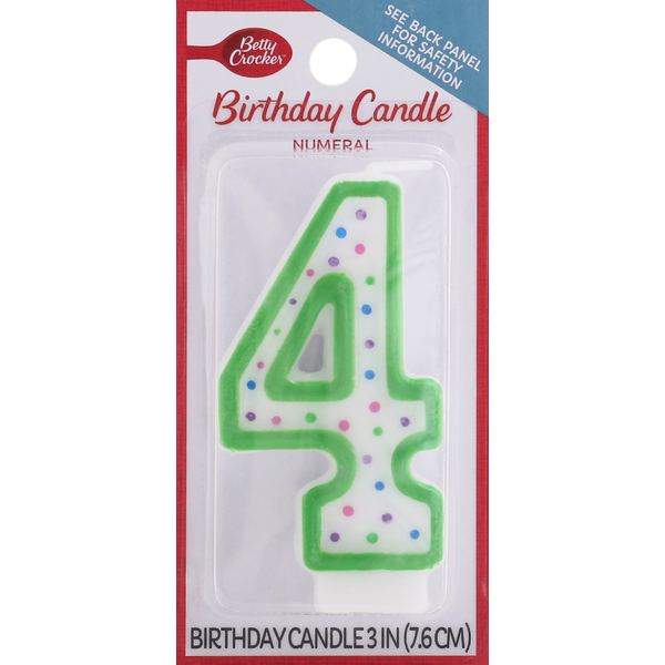 Bougie d'anniversaire Betty Crocker, Numéro 4, 3 pouces