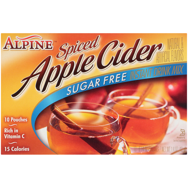 Mélange de boisson instantané au cidre de pomme épicé sans sucre Alpine