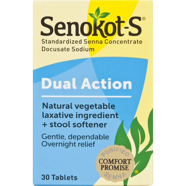 Senokot Dual Action Natural Laxative & Stool Softener Tablets
