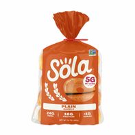 SOLA Plain Bagels - Non-GMO & No Added Sugar