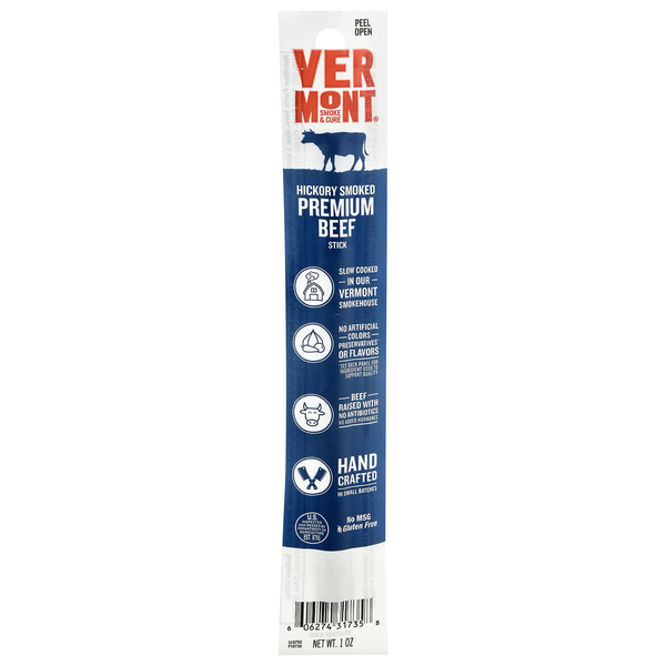 Vermont Smoke & Cure Premium Hickory Smoked Beef Stick