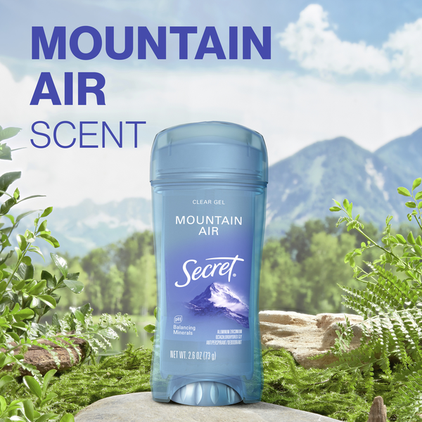 Déodorant et antitranspirant gel clair Secret Fresh pour femmes, Air de montagne