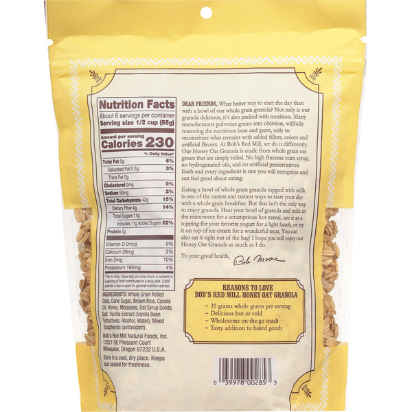 Bob's Red Mill Honey Oat Granola