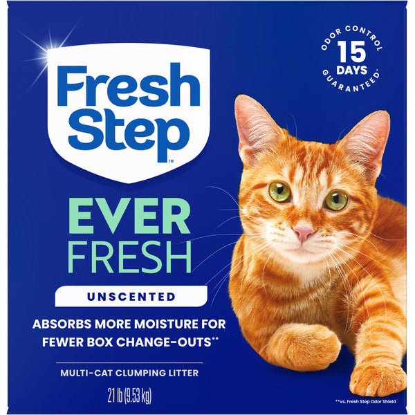 Fresh Step Ever Fresh Multi Cat Clumping Litter, Sin fragancia