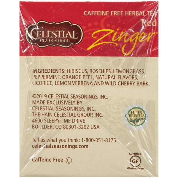 Celestial Seasonings Red Zinger Herbal Tea Bags - Caffeine Free