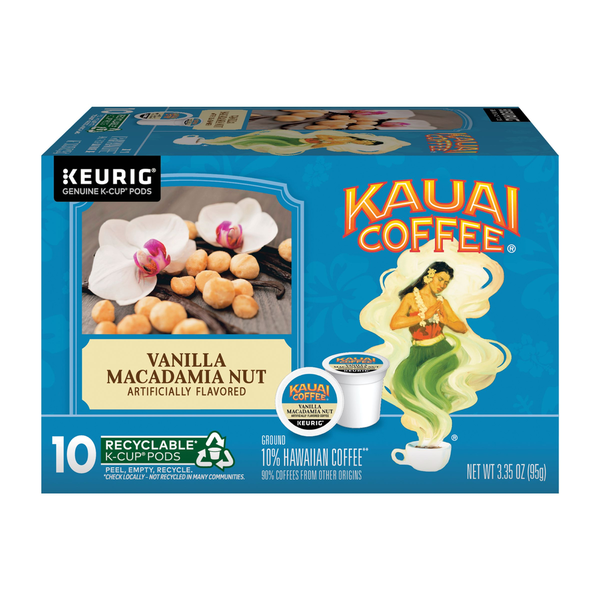 Kauai Coffee K-Cup Pods - Saveur Noix de Macadamia à la Vanille