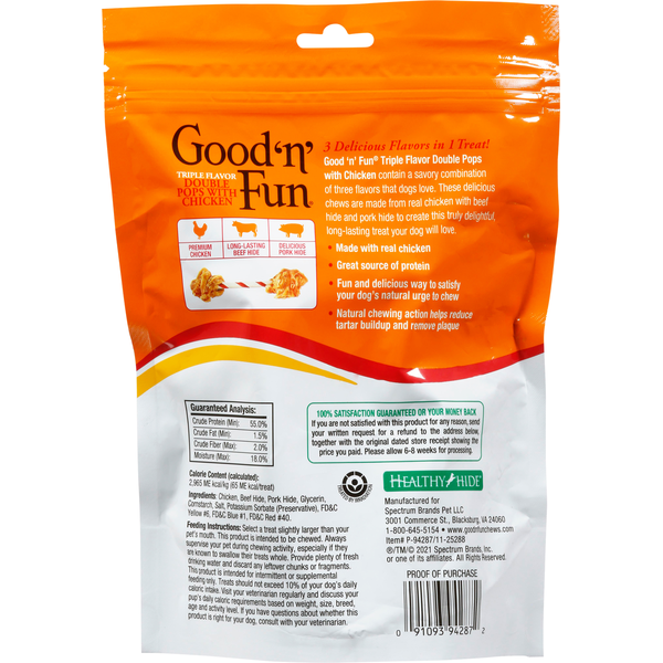 Good 'n' Fun Golosinas de Triple Sabor para Perros con Pollo