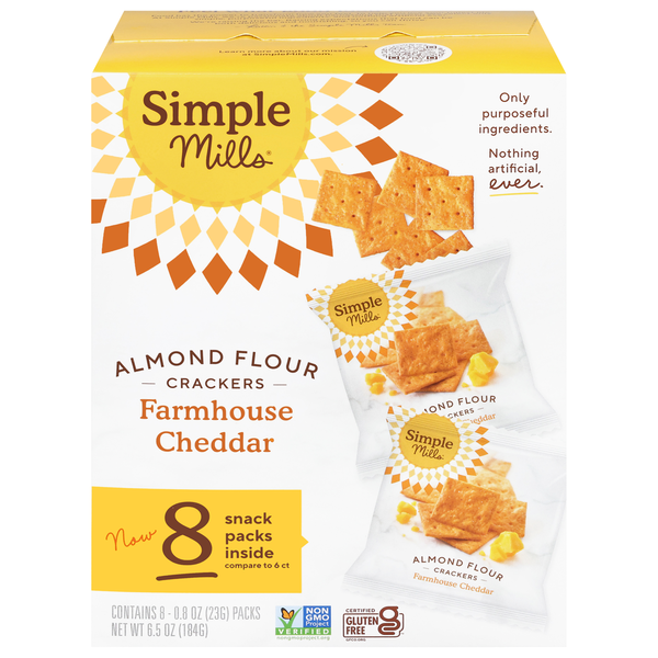 Simple Mills Farmhouse Cheddar Almond Flour Crackers