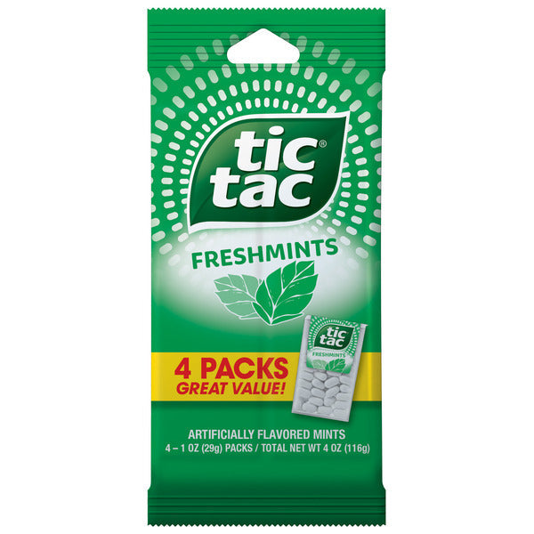 Tic Tac Freshmints On-the-Go Breath Mints - 4 Count Multipack