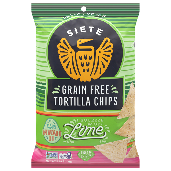 Chips Tortilla Siete Sans Grain avec Citron