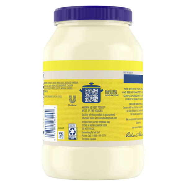 Mayonnaise Hellmann's Réelle - Condiment Premium