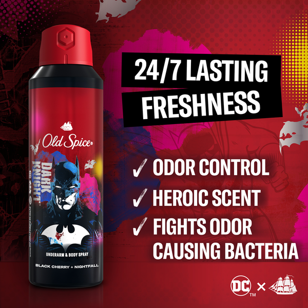 Old Spice Body Spray Deodorant - 24/7 Freshness, Batman