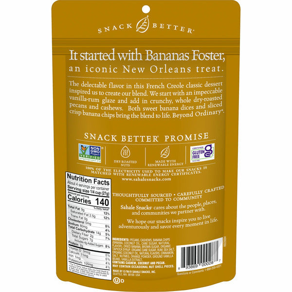 Mélange Glacé Sahale Snacks, Pacanes au Rhum et à la Banane