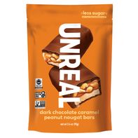 UNREAL Dark Chocolate Caramel & Peanut Nougat Bars