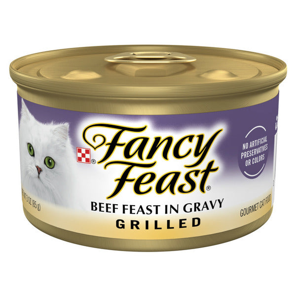 Purina Fancy Feast Fête de Boeuf Grillé en Sauce pour Chats
