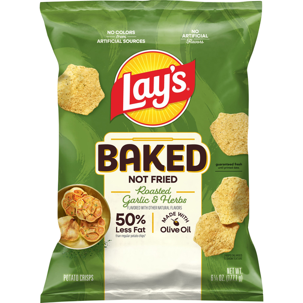 Chips de pomme de terre Lay's au garlic rôti et aux herbes