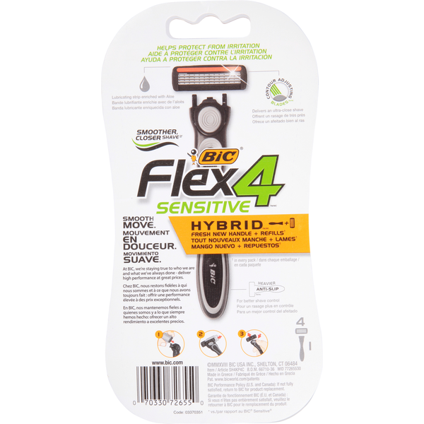 Afeitado Suave con la Maquinilla BIC Flex 4 Sensitive