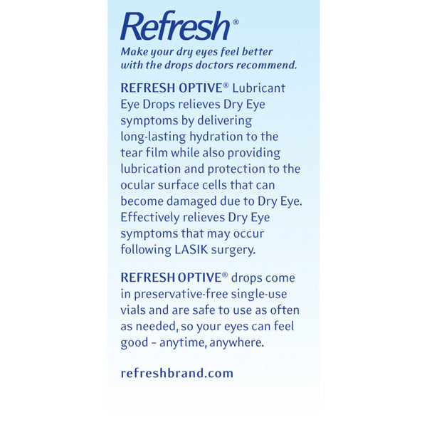 Gotas para los ojos Refresh Optive sin conservantes