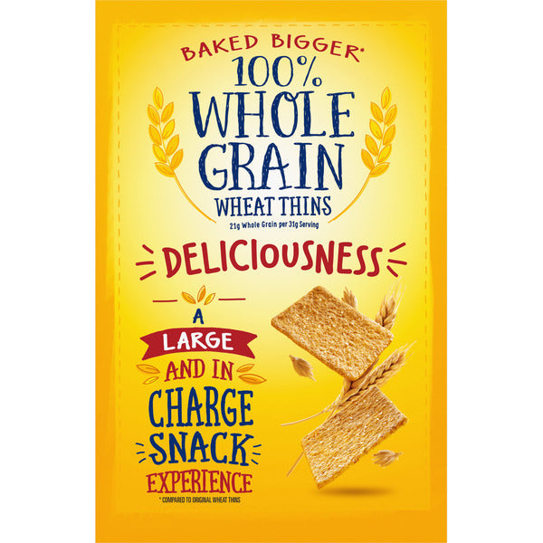 WHEAT THINS Big Snacks, Galletas de Trigo Integral - 8 oz