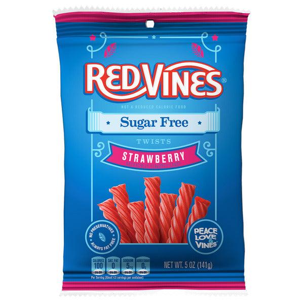 Red Vines Sugar Free Twists - Strawberry Licorice Candy