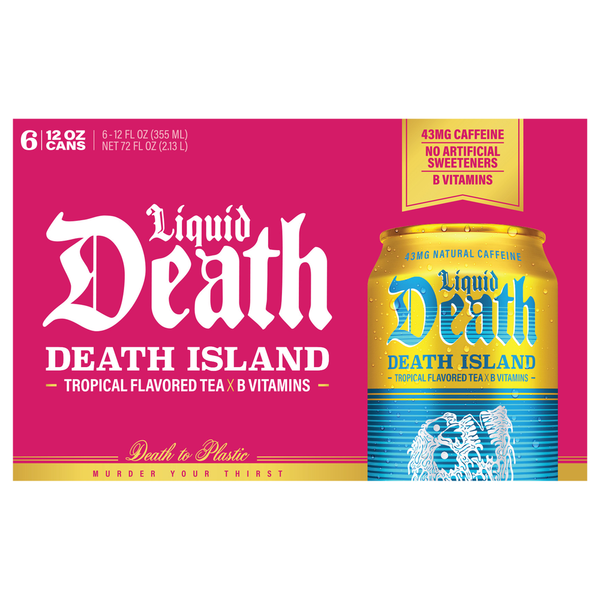 Thé Liquid Death Death Island avec des vitamines B