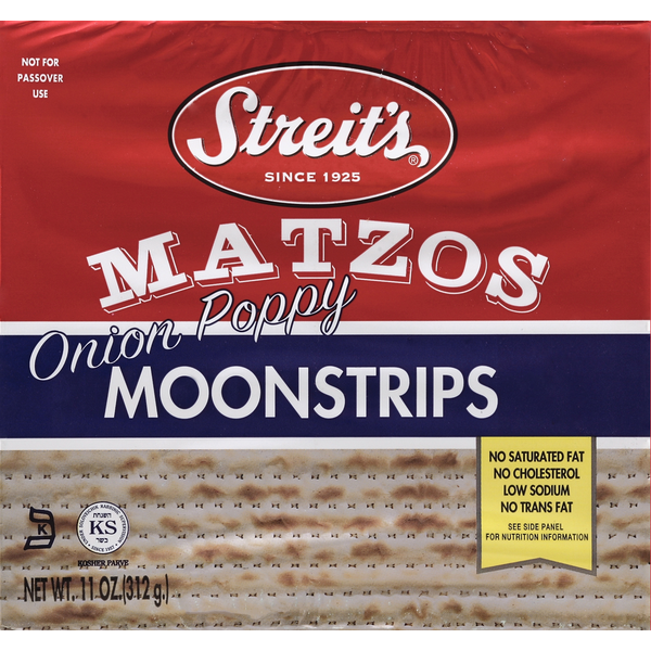 Streit's Matzos Moonstrips con Cebolla y Amapola