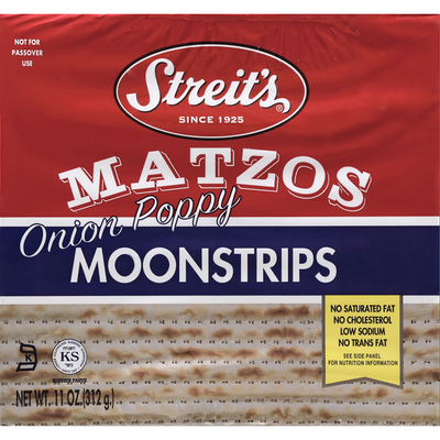 Streit's Matzos Moonstrips with Onion Poppy
