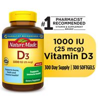 Gélules molles de vitamine D3 Nature Made 1000 UI