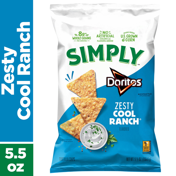 Simply Doritos Zesty Cool Ranch Chips
