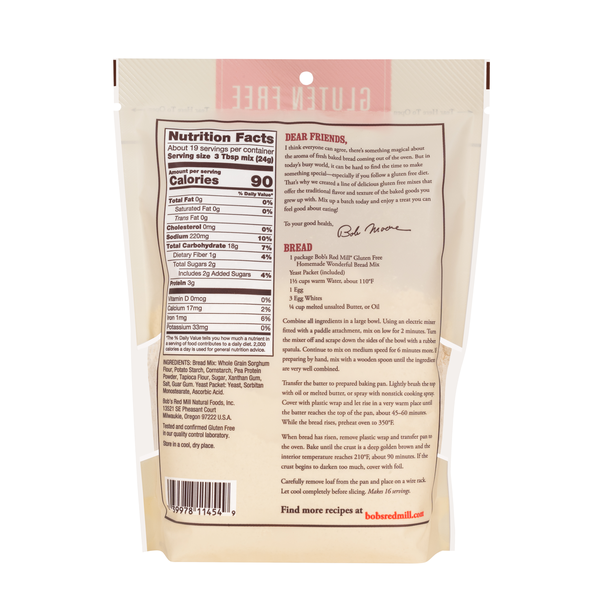 Mezcla para Pan Casero Sin Gluten de Bob's Red Mill