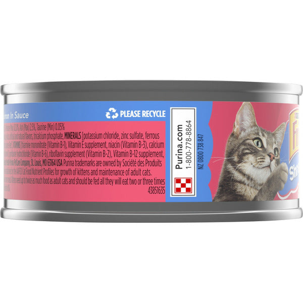 Purina Friskies Comida Húmeda para Gatos - Desmenuzados con Salmón en Salsa