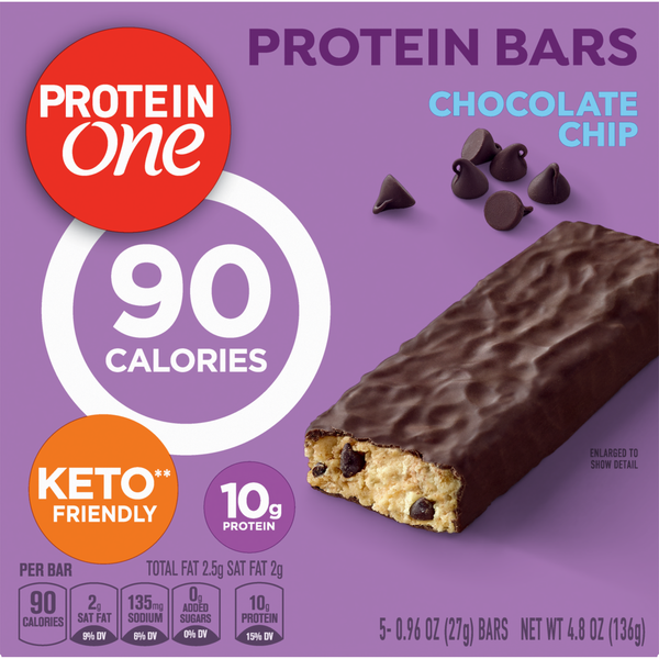 Barras de Proteína One de 90 Calorías con Chispas de Chocolate