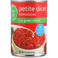 Tomates Diced Petite con Chiles Verdes Food Club