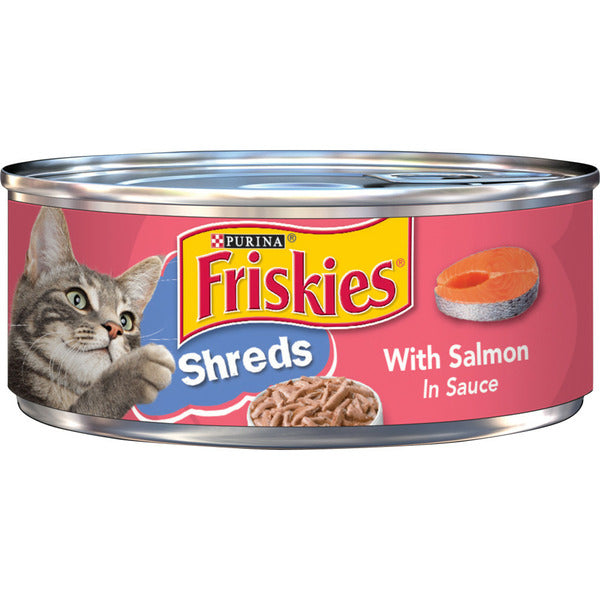 Purina Friskies Comida Húmeda para Gatos - Desmenuzados con Salmón en Salsa