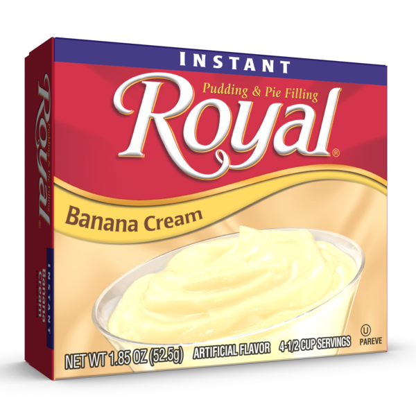 Crème de Banane Royale Instantanée pour Pudding et Garniture de Tarte