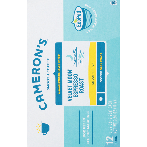 Cameron's Coffee EcoPods, Velvet Moon Dark Roast Coffee Pods