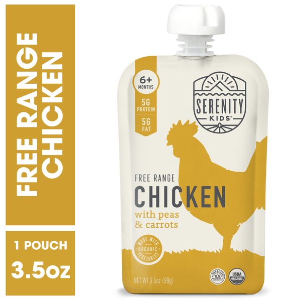 Serenity Kids Poulet de Plein Air avec Pois et Carottes Biologiques