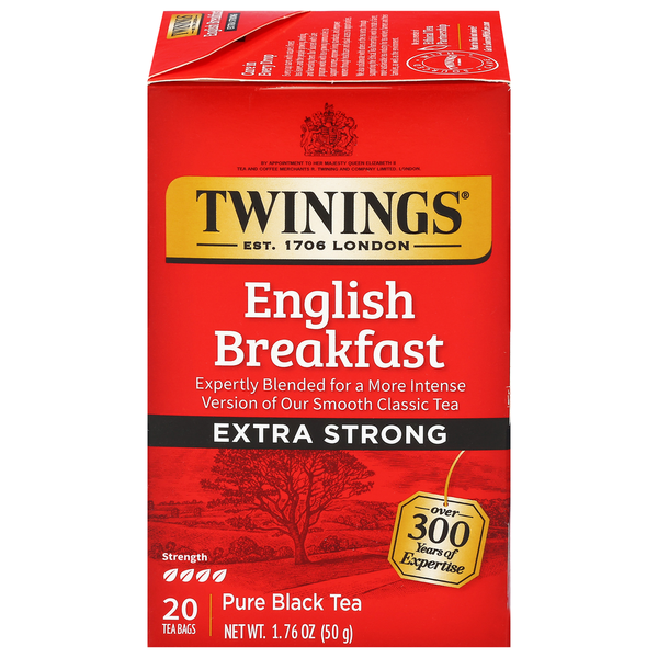 Sachets de thé Twinings English Breakfast Extra Fort
