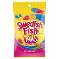 SWEDISH FISH Tails - 2 Flavors in 1 Soft & Chewy Candy (8 oz)