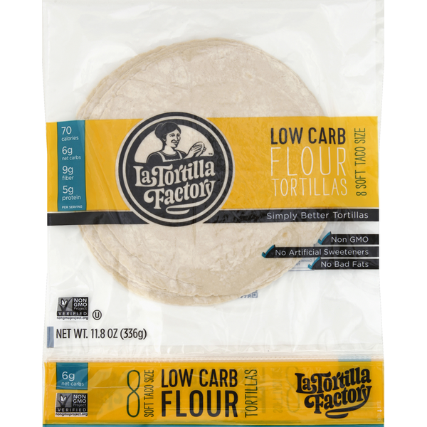La Tortilla Factory Low Carb Flour Tortillas - Soft Taco Size