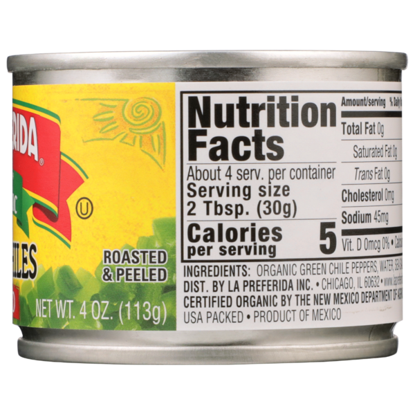 La Preferida Organic Mild Diced Green Chiles