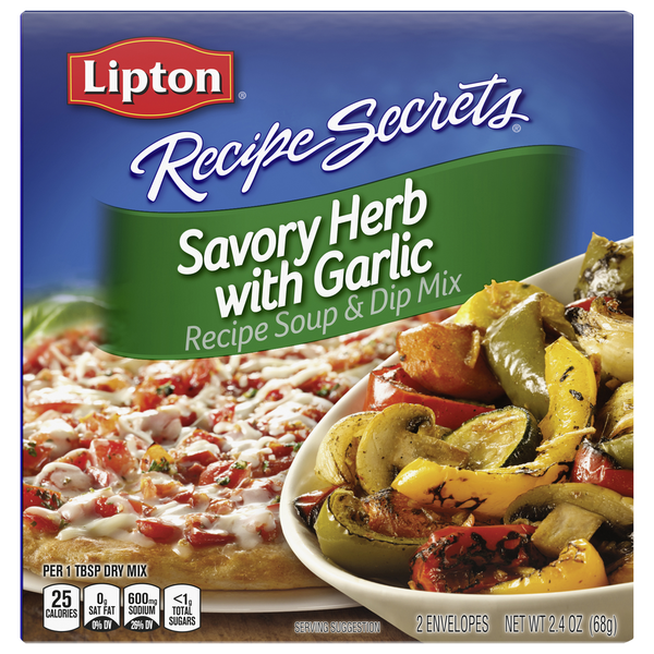 Mélange de soupe et de trempette aux herbes savoureuses et à l'ail Lipton