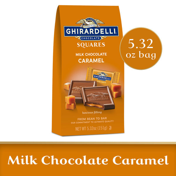 Cuadrados de Chocolate con Leche Ghirardelli con Relleno de Caramelo