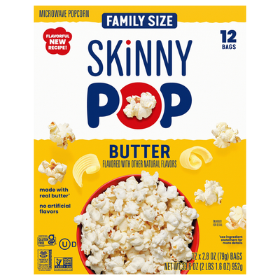 Palomitas de Maíz SkinnyPop con Mantequilla Tamaño Familiar